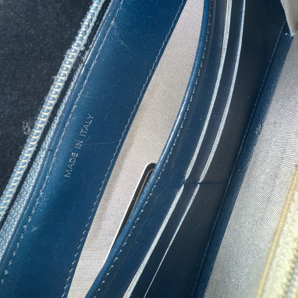 EUC! CHANEL - Blue Caviar Leather CC Timeless Zip Around Organizer Wallet - Picture 6 of 16